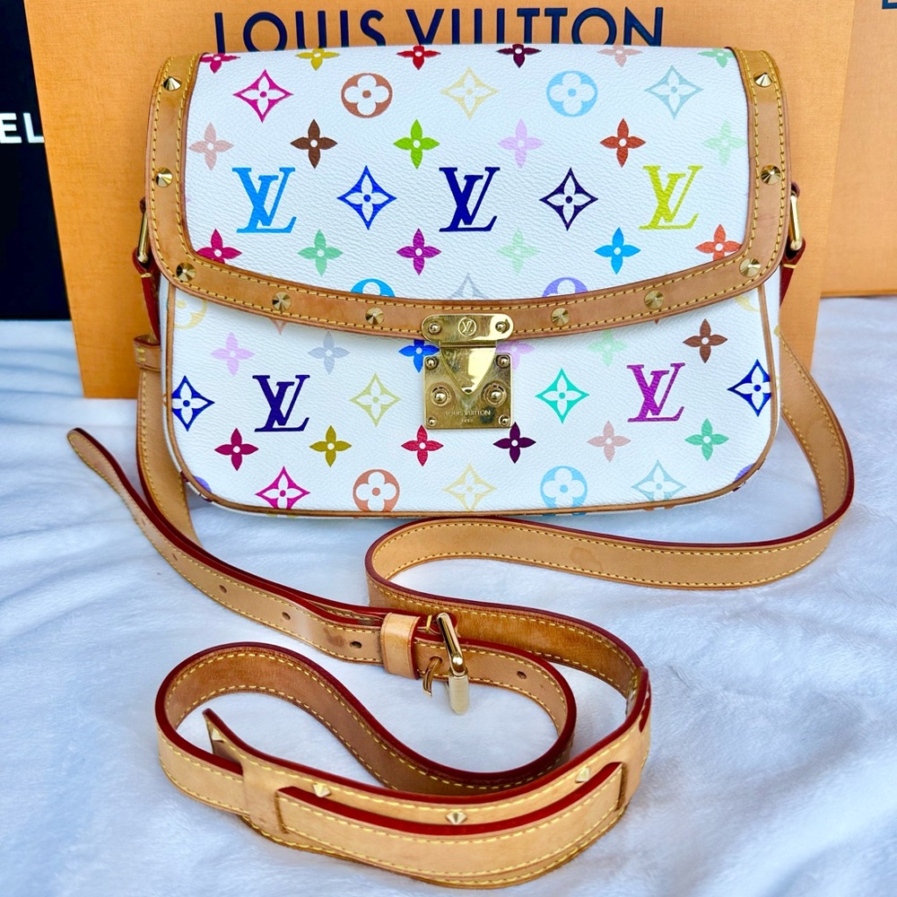 Louis Vuitton Murakami Sologne Monogram Multicolor Canvas Shoulder Bag